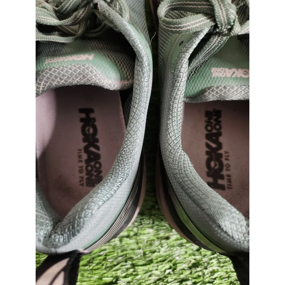 Hoka One One Challenger ATR 5 Mens 10 Green Trail Running Shoes Sneakers